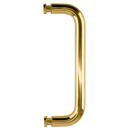 CRL BPS8SB Satin Brass 8" Single-Sided Solid 3/4" Diameter Pull Handle Without Metal Washers