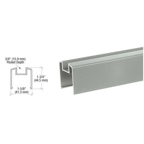 CRL BRGLSW Sky White 200, 300, 350, and 400 Series Bottom Rail for Glass 241" Long