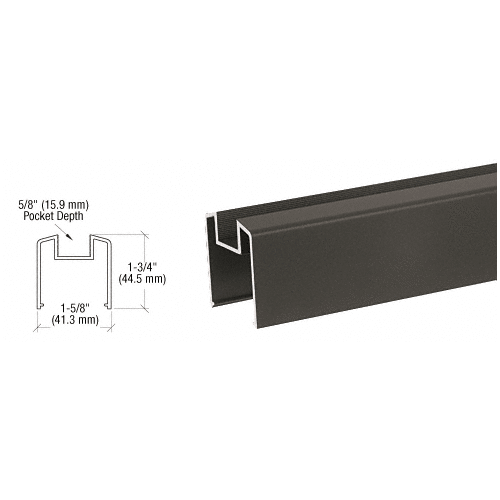 CRL BRGLSW Sky White 200, 300, 350, and 400 Series Bottom Rail for Glass 241" Long