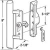 CRL C1095 Wood/Black Internal Lock Handle Set 3-1/2" Screw Holes