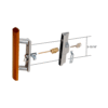 CRL C1064 Wood/Aluminum Keyed Internal Lock Sliding Glass Door Handle Set with 3-15/16" Screw Holes for Viking Doors