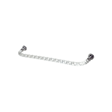 CRL CATBT24CH 24" Acrylic Twist Single-Sided Towel Bar with Chrome Rings