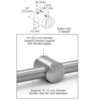 CRL CBR8PS 316 Polished Stainless Center Standoff Connector (Flat Back)