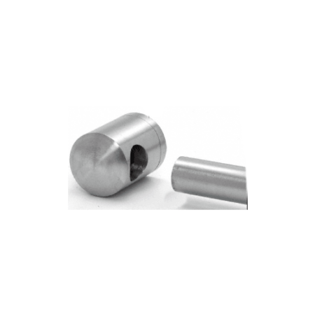 CRL CBR6BS 316 Brushed Stainless Left End Standoff Connector (Flat Back)