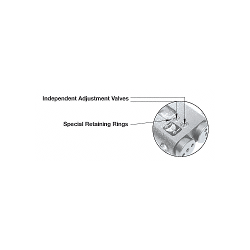 CRL CRL7672 Diamond Style Spindle 8.5 Lb. Exterior 105 degree No Hold Open Retrofit Overhead Concealed Closer Body Only