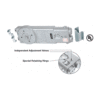 CRL CRL7672 Diamond Style Spindle 8.5 Lb. Exterior 105 degree No Hold Open Retrofit Overhead Concealed Closer Body Only