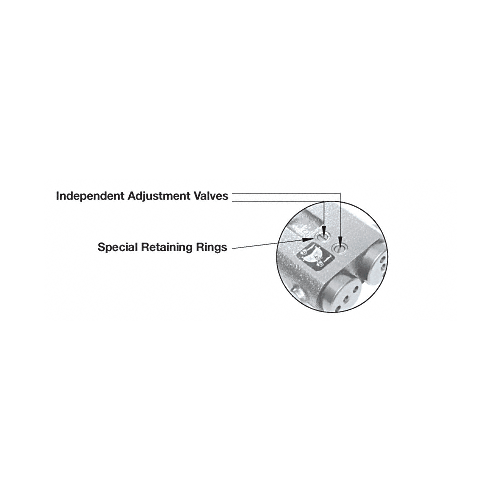 CRL CRL7672 Diamond Style Spindle 8.5 Lb. Exterior 105 degree No Hold Open Retrofit Overhead Concealed Closer Body Only