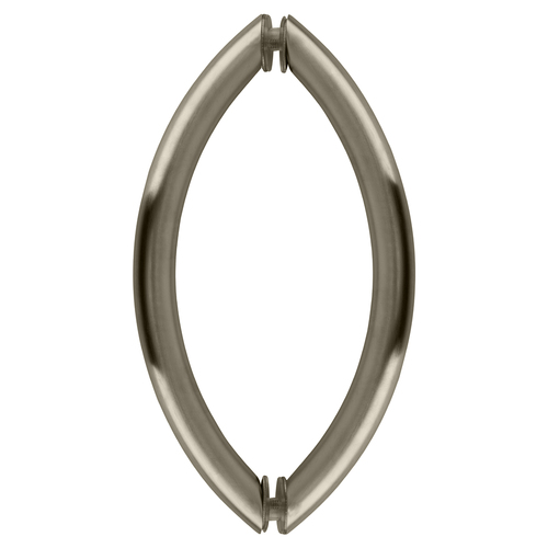 CRL CSH8X8BR Polished Brass 8" Crescent Style Back-to-Back Pull Handles Without Metal Washers