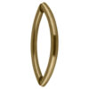 CRL CSH8X8BR Polished Brass 8" Crescent Style Back-to-Back Pull Handles Without Metal Washers