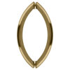 CRL CSH8X8BR Polished Brass 8" Crescent Style Back-to-Back Pull Handles Without Metal Washers