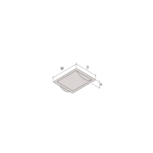 CRL CTDB12 Brushed Stainless Steel 12" Wide x 10" Deep x 1-9/16" High Standard Drop-In Deal Tray