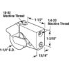 CRL D1532B 1-1/4" Steel Sliding Glass Door Roller with 3/4" Wide Housing for Fleetwood & Fullview Doors Bulk - pack of 10