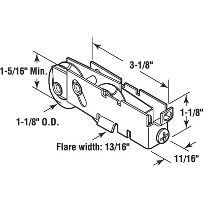 CRL D1847 1-1/8" Steel Ball Bearing Tandem Roller - Guaranteed Products