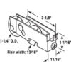 CRL D1852 1-1/4" Tandem Nylon Sliding Glass Door Roller with 11/16" Wide Housing for Pacific Doors