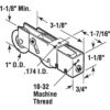 CRL D1982 1" Tandem Steel Ball Bearing Sliding Glass Door Roller with 3/4" Wide Housing