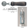 CRL 27K2 Concave Edge Steel Spline Roller with 1-1/2" x 1/8" Wheel