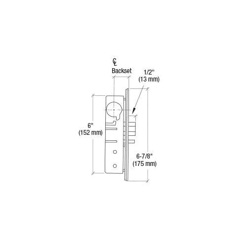 Adams Rite AR45133R 1-1/8" Backset Deadlatch Lock - Right Handed