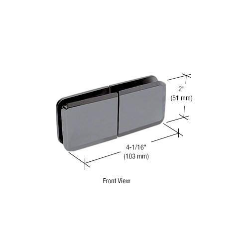 CRL BGC188BSC Brushed Satin Chrome Square Beveled 180 degree Glass-to-Glass Movable Transom Clamp