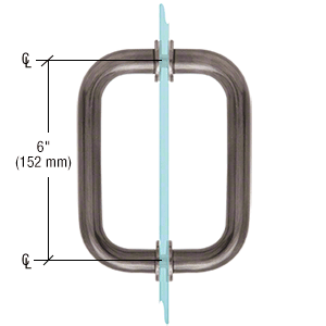 CRL BM6X6SB Satin Brass 6" BM Series Tubular Back-to-Back Pull Handle