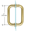 CRL BM6X6SB Satin Brass 6" BM Series Tubular Back-to-Back Pull Handle