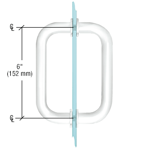 CRL BM6X6SB Satin Brass 6" BM Series Tubular Back-to-Back Pull Handle