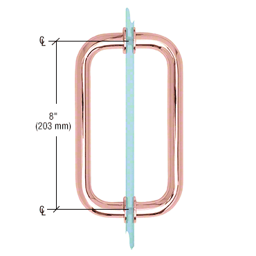 CRL BM8X8ABN Antique Brushed Nickel 8" BM Series Tubular Back-to-Back Pull Handle