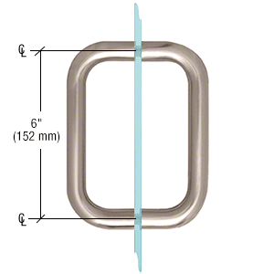 CRL BMNW6X6W White 6" BM Series Back-to-Back Handle Without Metal Washers