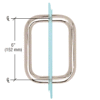 CRL BMNW6X6W White 6" BM Series Back-to-Back Handle Without Metal Washers