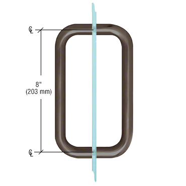 CRL BMNW8X8PN Polished Nickel 8" BM Series Back-to-Back Handle Without Metal Washers