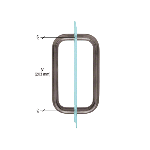 CRL BMNW8X8PN Polished Nickel 8" BM Series Back-to-Back Handle Without Metal Washers