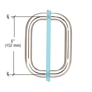 CRL BPD6SB Satin Brass 6" Back-to-Back Solid Brass 3/4" Diameter Pull Handles Without Metal Washers