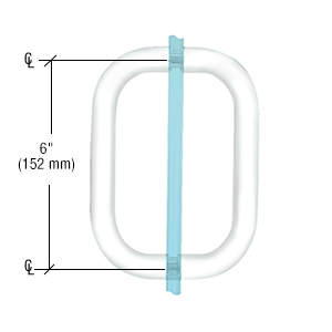 CRL BPD6GP Gold Plated 6" Back-to-Back Solid Brass 3/4" Diameter Pull Handles Without Metal Washers