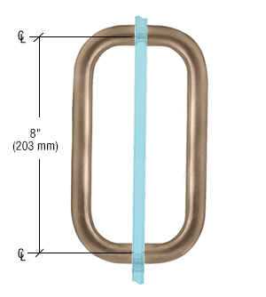 CRL BPD8CH Polished Chrome 8" Back-to-Back Solid 3/4" Diameter Pull Handles Without Metal Washers