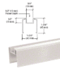 CRL BRGLSW Sky White 200, 300, 350, and 400 Series Bottom Rail for Glass 241" Long