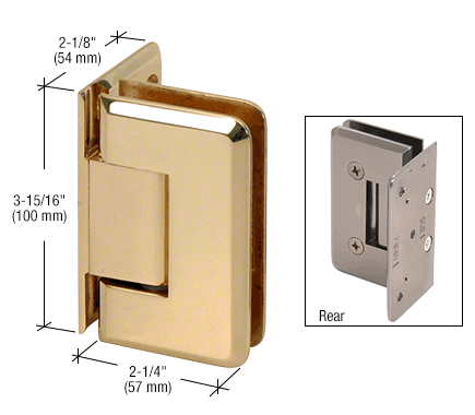 CRL C0L044ABRZ Antique Bronze Cologne 044 Series Wall Mount Offset Back Plate Hinge