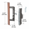 CRL C1241 Wood/Black Internal Keyed Lock Handle Set 3-1/2" Screw Holes