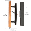 CRL C1313 Black Sliding Glass Door Handle - Unkeyed