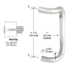 CRL CD8BS Brushed Stainless 8" Single Offset Door Pull