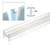 Brixwell CL0N12-CCP24-XCP25 Clear Copolymer Strip for 180 degree Glass-to-Glass Joints - 1/2" (12mm) Tempered Glass - 24" Stock Length - pack of 25