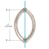 CRL CSH8X8BR Polished Brass 8" Crescent Style Back-to-Back Pull Handles Without Metal Washers