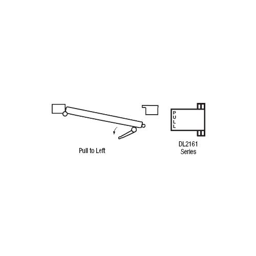 CRL DL2161BN Brushed Nickel Universal Push-Pull Paddle Handle - Pull to Left