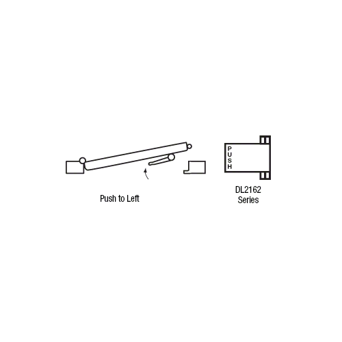 CRL DL2162A Aluminum Universal Push-Pull Paddle Handle - Push to Left