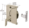 CRL EP23051 White Right Hand Casement Window Lock with 2-3/8" Screw Holes