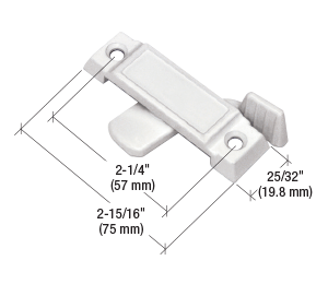 CRL F2596 Bronze Sliding Window Lock with 2-1/4" Screw Holes and 3/8" Latch Projection