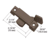 CRL F2596 Bronze Sliding Window Lock with 2-1/4" Screw Holes and 3/8" Latch Projection