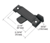 CRL F2596 Bronze Sliding Window Lock with 2-1/4" Screw Holes and 3/8" Latch Projection