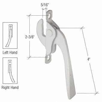 CRL H3543 Bronze Left Hand Casement Window Lock - 2-3/8" Screw Holes