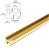 CRL HEADER06BR Polished Brass 98" Junior Frameless Shower Door Header Kit