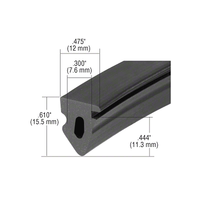 CRL-U.S. Aluminum NP606 Interior Wedge Gasket - 200'/RL