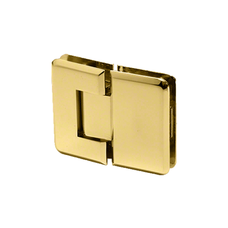 CRL P1N580BR Polished Brass Pinnacle 580 Series 5 Degree Glass-To-Glass Hinge